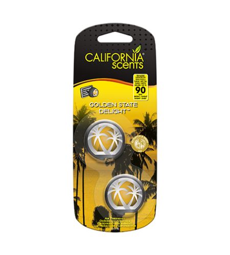 California Scents Mini Diffuser Golden State Delight zapach samochodowy 2 x 3 ml