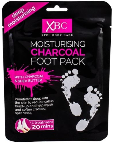 Xpel Body Care Charcoal Foot Pack hydratační ponožky na nohy 1 pár