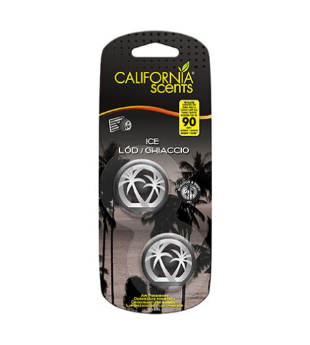 California Scents Mini Diffuser Ice zapach samochodowy 2 x 3 ml