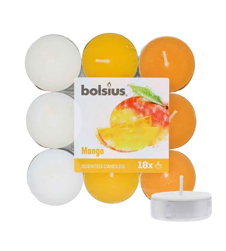 Bolsius Scented Tealights Mango 4h świeczka herbaciana 18 szt