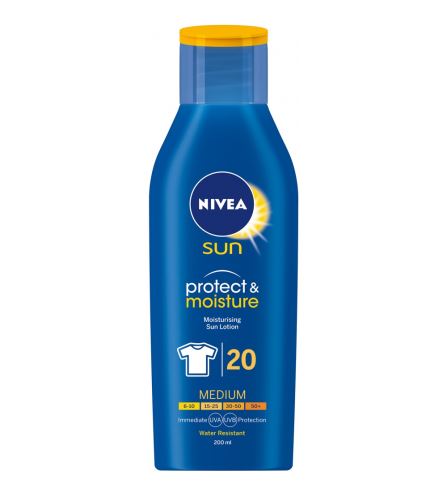 Nivea Sun Protect & Moisture mleczko do opalania SPF 20 200 ml
