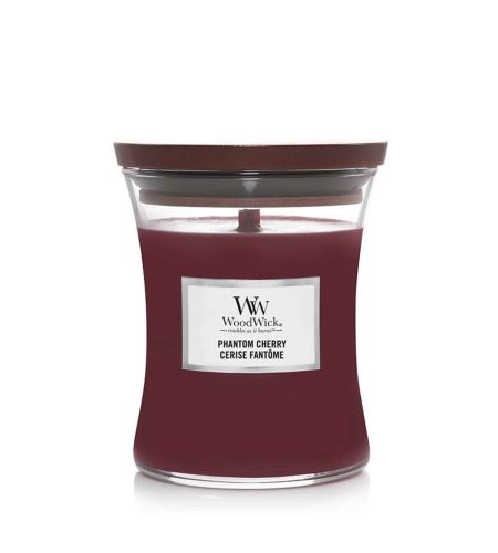 Woodwick Phantom Cherry świeca zapachowa z drewnianym knotem 275 g