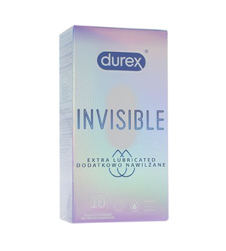 Durex Invisible Extra Thin Extra Lubricated prezerwatywy 10 szt