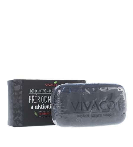 Vivaco Detox naturalne mydło w kostce z węglem aktywnym 2% 100 g