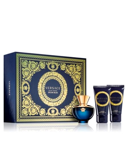 Versace Dylan Blue Pour Femme zestaw prezentowy dla kobiet woda perfumowana 50 ml + mleczko do ciała 50 ml + żel pod prysznic 50 ml