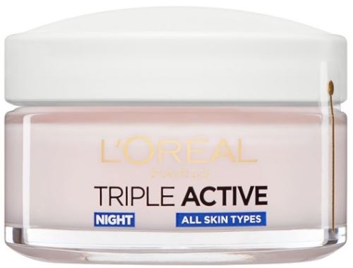 L'Oréal Paris Triple Active krem nawilżający na noc do każdego rodzaju skóry 50 ml
