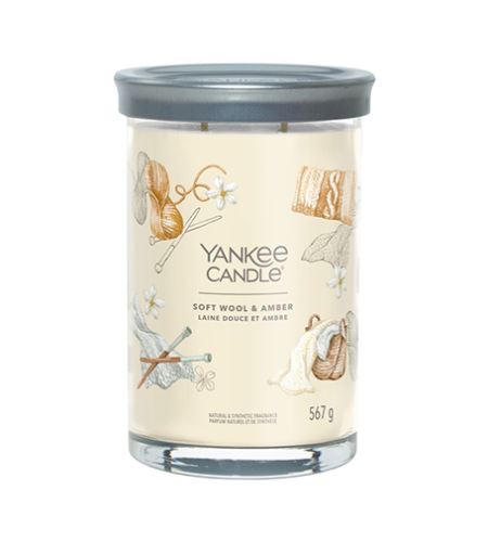 Yankee Candle Soft Wool & Amber signature tumbler duży 567 g
