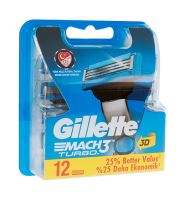 Gillette Mach3 Turbo zapasowe ostrza dla mężczyzn 12 szt