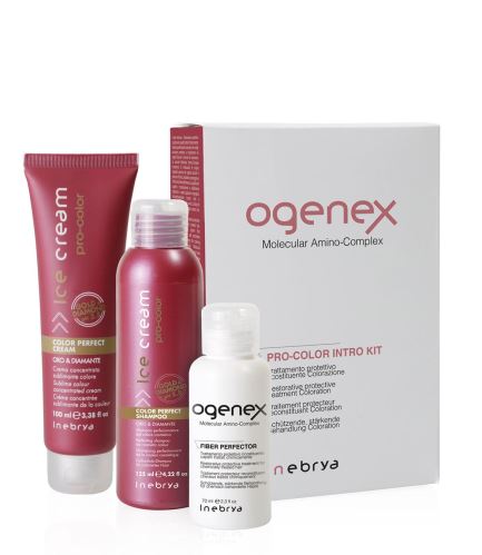 Inebrya Ogenex Pro-Color Intro Kit Ogenex 70 ml + Kolor Idealne Sh. 125 ml + idealny kolor Cream 100 ml