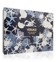 Versace Dylan Blue Pour Homme zestaw prezentowy dla mężczyzn woda toaletowa 50 ml + żel pod prysznic 50 ml + balsam po goleniu 50 ml (1)