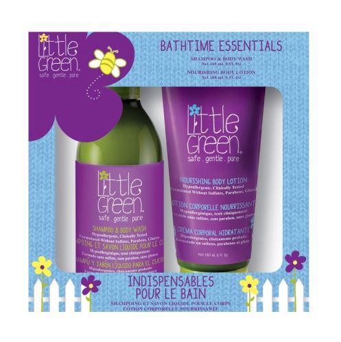 Zestaw upominkowy Little Green Kids Bathtime Essentials (szampon i żel pod prysznic 240 ml + odżywczy balsam do ciała 180 ml)