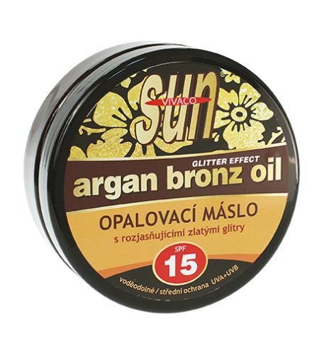 Vivaco SUN Argan Bronz Oil masło do opalania z orgaznym olejkiem arganowym SPF 15 200 ml