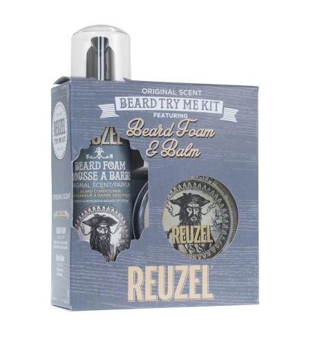 REUZEL Original Scent Beard Try Me Kit zestaw upominkowy (nawilżający balsam do brody 35g + pianka do brody 70 ml)