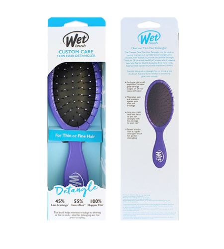 Wet Brush Custom Care Thin Hair Detangler szczotka do włosów Purple