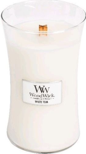 WoodWick White Teak świeca zapachowa z drewnianym knotem 609,5 g