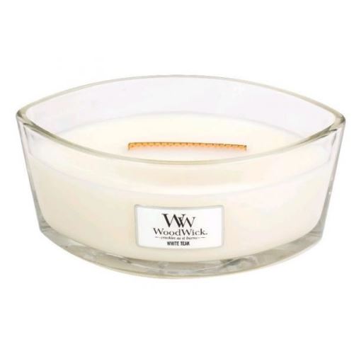 WoodWick White Teak świeca zapachowa z drewnianym knotem 453,6 g