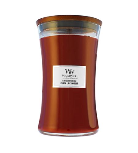 WoodWick Cinnamon Chai świeca zapachowa z drewnianym knotem 609,5 g