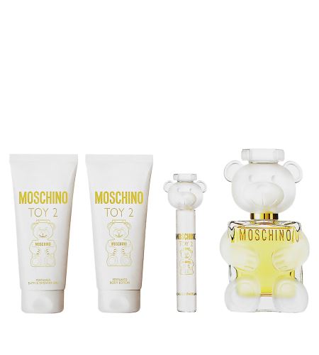 Moschino Toy 2 zestaw upominkowy dla kobiet parfémovaná voda 100 ml + tělové mléko 100 ml + sprchový gel 100 ml + parfémovaná voda 10 ml