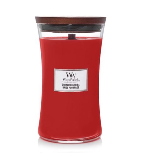 WoodWick Crimson Berries świeca zapachowa z drewnianym knotem 609,5 g