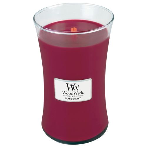 WoodWick Black Cherry świeca zapachowa z drewnianym knotem 609,5 g