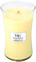 WoodWick Lemongrass &amp; Lily świeca zapachowa z drewnianym knotem 609,5 g