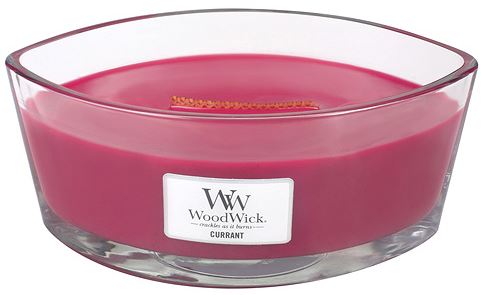 WoodWick Currant świeca zapachowa z drewnianym knotem 453,6 g