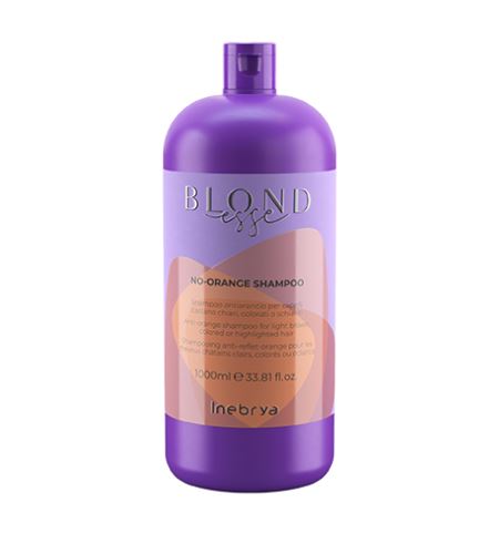INEBRYA BLONDESSE No-Orange szampon przeciw pomarańczowym refleksom do włosów w kolorze jasnego kasztana lub rozjaśnianych
