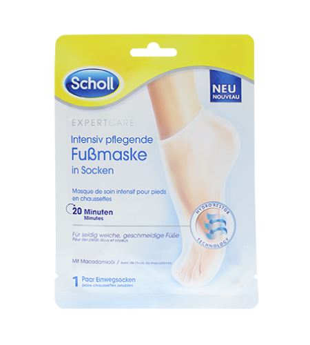 Scholl Expert Care PediMask Macadamia Oil maska odżywcza ​​do nóg z olejkiem makadamia 1 para