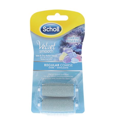 Scholl Velvet Smooth wymienna głowica z morskimi minerałami średnio szorstka 2 szt