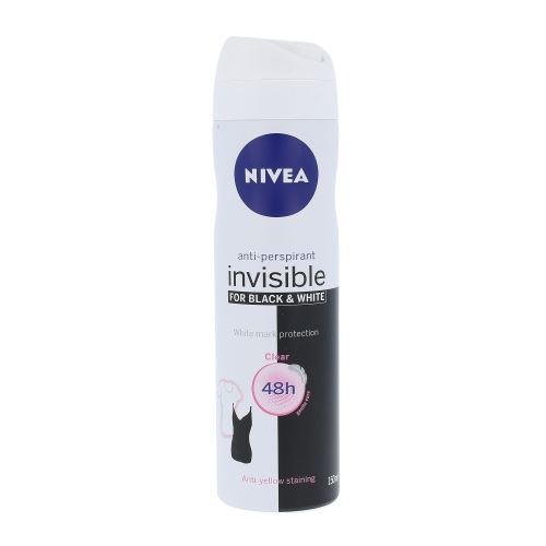 Nivea Invisible Black & White Clear antyperspirant w sprayu 150 ml