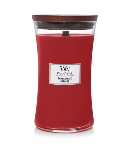 WoodWick Pomegranate świeca zapachowa z drewnianym knotem 609,5 g