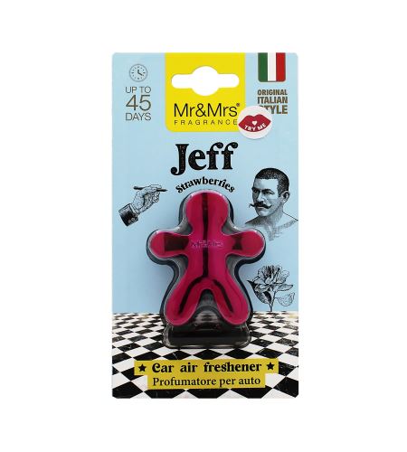 Mr&Mrs Fragrance Jeff Chrome Strawberries Zapach samochodowy