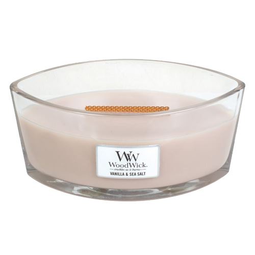 WoodWick Vanilla &Sea Salt świeca zapachowa z drewnianym knotem 453,6 g