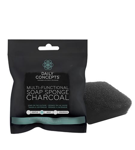 Daily Concepts Charcoal Multi-Functional Soap Sponge gąbka mydlana wielofunkcyjna 45 g