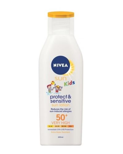 Nivea Sun Kids Protect & Sensitive mleczko do opalania SPF 50+ dla dzieci 200 ml
