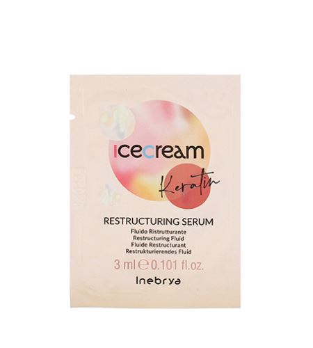 INEBRYA Ice Cream Keratin serum rekonstrukcyjne na bazie keratyny 3 ml