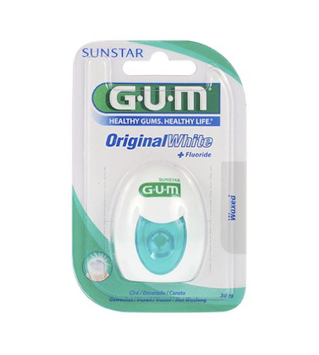 G.U.M Original White nić woskowana dentystyczna wybielająca 30m