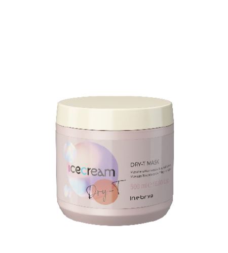 INEBRYA Ice Cream Dry-T maska do włosów suchych, puszących się i poddanych zabiegom chemicznym, odżywcza