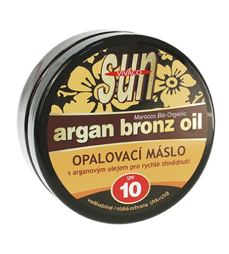 Vivaco SUN Argan Bronz Oil masło do opalania z orgaznym olejkiem arganowym SPF 10 200 ml