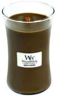 WoodWick Amber & incense świeca zapachowa z drewnianym knotem 609,5 g