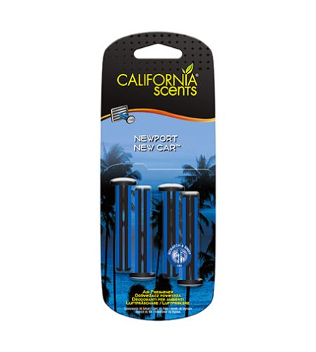 California Scents Vent Stick Newport New Car zapach samochodowy 4 szt