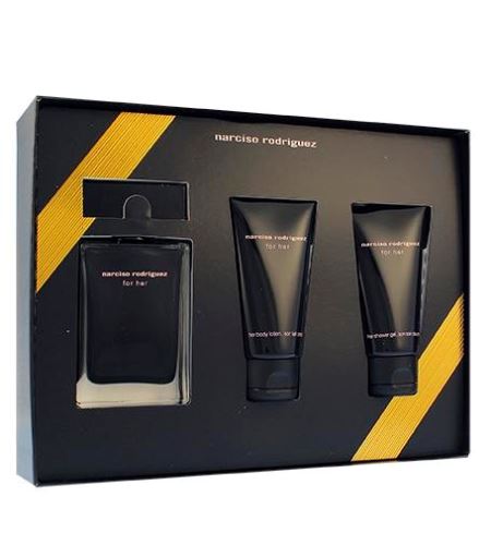 Narciso Rodriguez For Her zestaw prezentowy dla kobiet woda toaletowa 50 ml + mleczko do ciała 50 ml + żel pod prysznic 50 ml