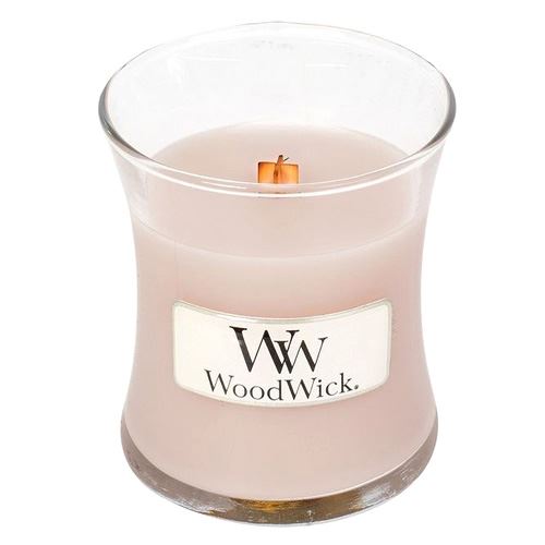 WoodWick Vanilla & Sea Salt świeca zapachowa z drewnianym knotem 85 g