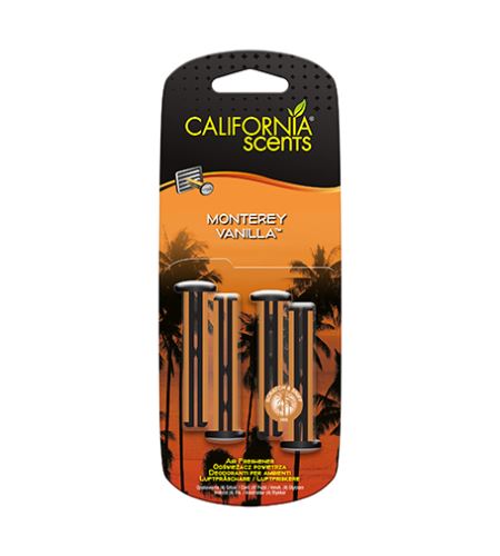 California Scents Vent Stick Monterey Vanilla zapach samochodowy 4 szt